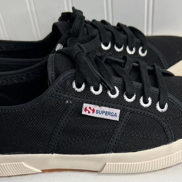 Superga Black Classic Platform Sneaker - Women, Size: 9.5US / 41EU - Picture 4 of 7